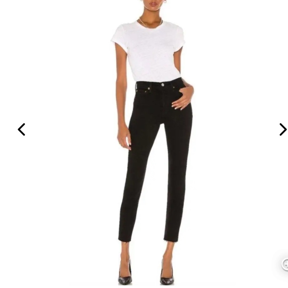 RE/DONE WOMEN DENIM CROPPED JEANS SIZE 25